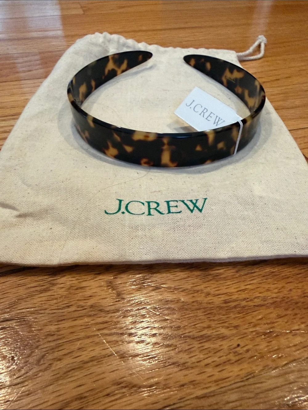 J. Crew Tortoiseshell Resin Headband - Brown & Black Mottle